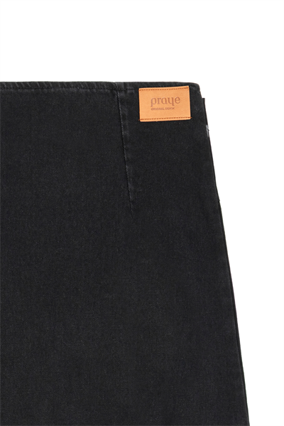 Çapraz Kesim Denim Etek Antrasit