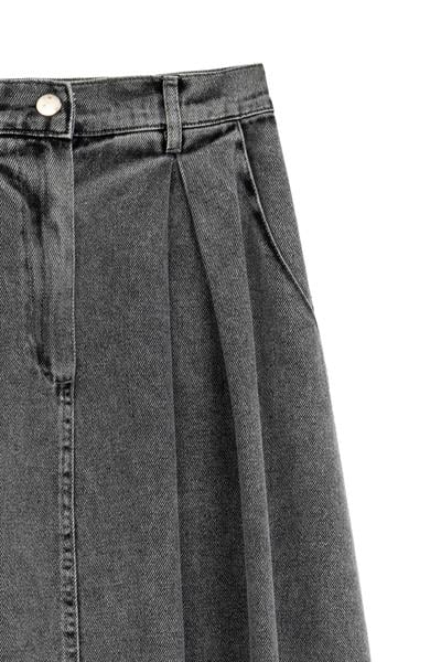 Cepli Kloş Denim Etek