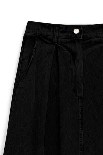 Cepli Kloş Denim Etek Antrasit