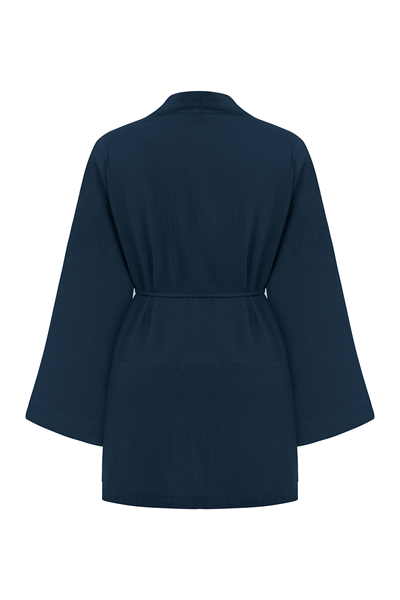 Cepli Müslin Kimono Lacivert