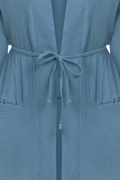 Cepli Müslin Kimono Mavi
