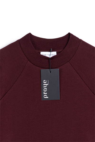 Diz Altı Uzun Sweat Bordo