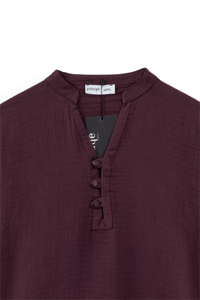 Hakim Yaka Müslin Tunik Bordo