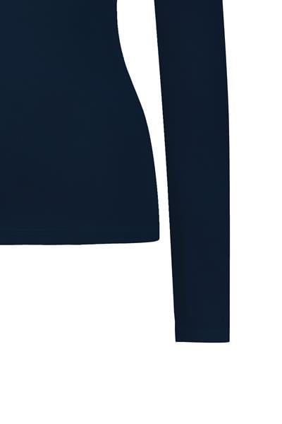 Likralı Uzun Kol Body Lacivert