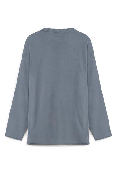 Oversize Triko Kazak Füme