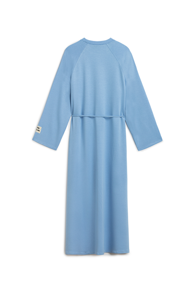 Oversize Uzun Salaş Elbise Bebe Mavi