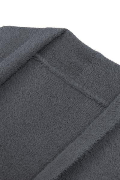 Peluş Uzun Hırka Füme