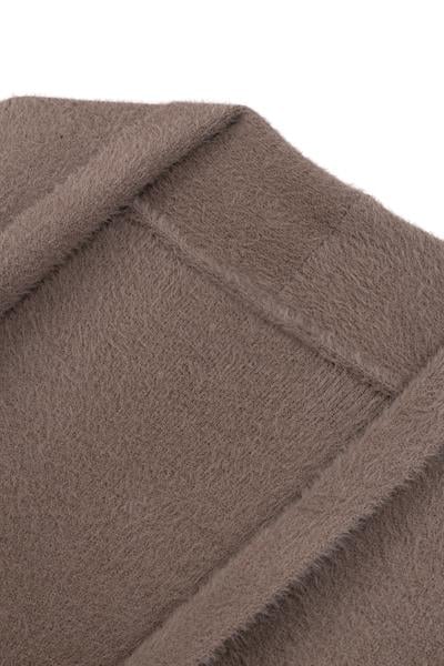 Peluş Uzun Hırka Toprak