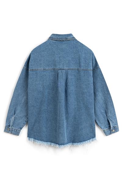 Püsküllü Denim Ceket