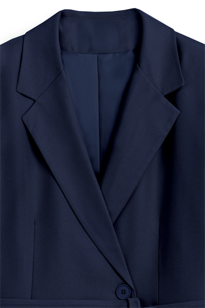 Seyyar Kemerli Blazer Ceket Lacivert