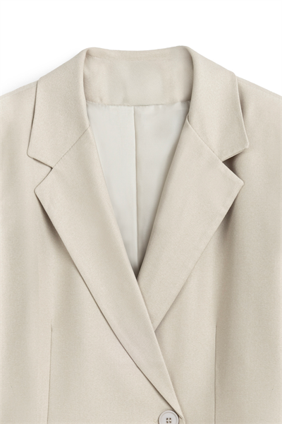 Seyyar Kemerli Blazer Ceket Taş