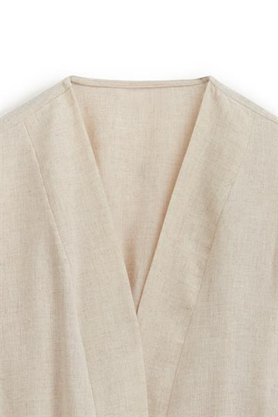 Uzun Ham Keten Kimono