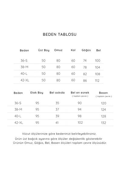 Yan Bağcıklı Etekli Takım Taş