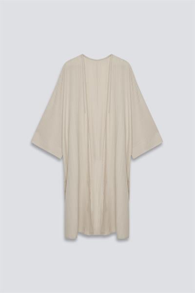 Yanı Yırtmaçlı Uzun Kimono Takım Taş