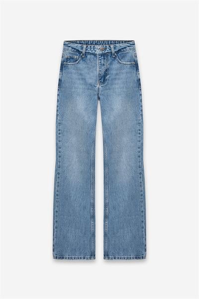 Yüksek Bel Flare Mavi Jean