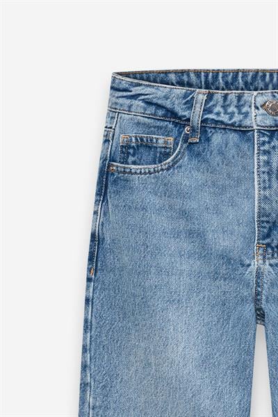 Yüksek Bel Flare Mavi Jean