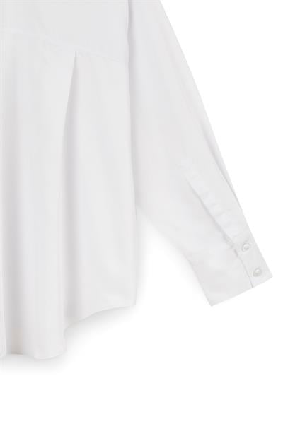 Yumuşak Dokulu Oversize Gömlek Beyaz