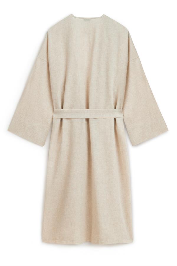 Uzun Ham Keten Kimono