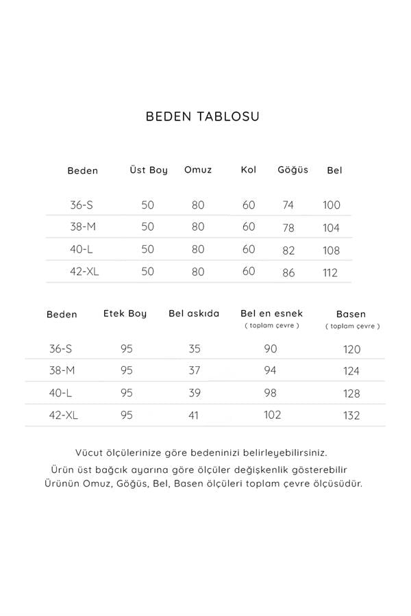 Yan Bağcıklı Etekli Takım Vizon