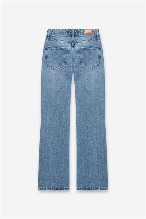 Yüksek Bel Flare Mavi Jean