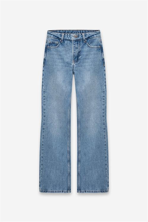 Yüksek Bel Flare Mavi Jean