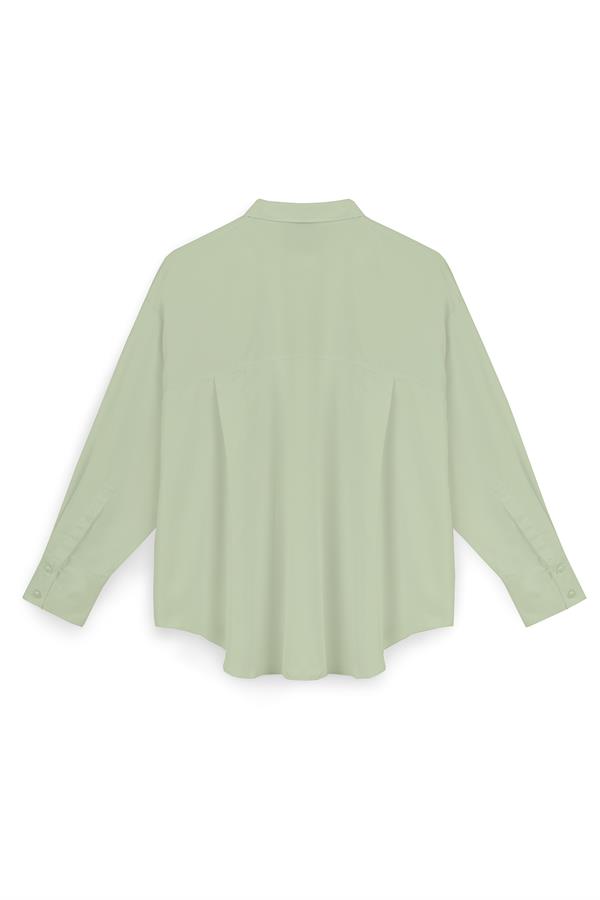 Yumuşak Dokulu Oversize Gömlek Mint