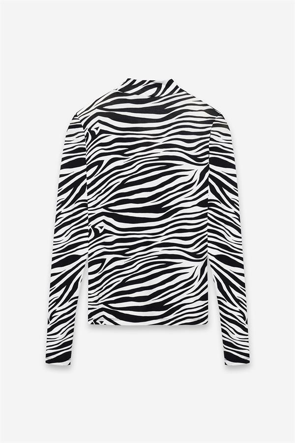 Zebra Desenli Body Siyah