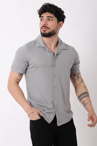 Kırçıllı Desen Kısa Kol Gömlek JS C-156_40361