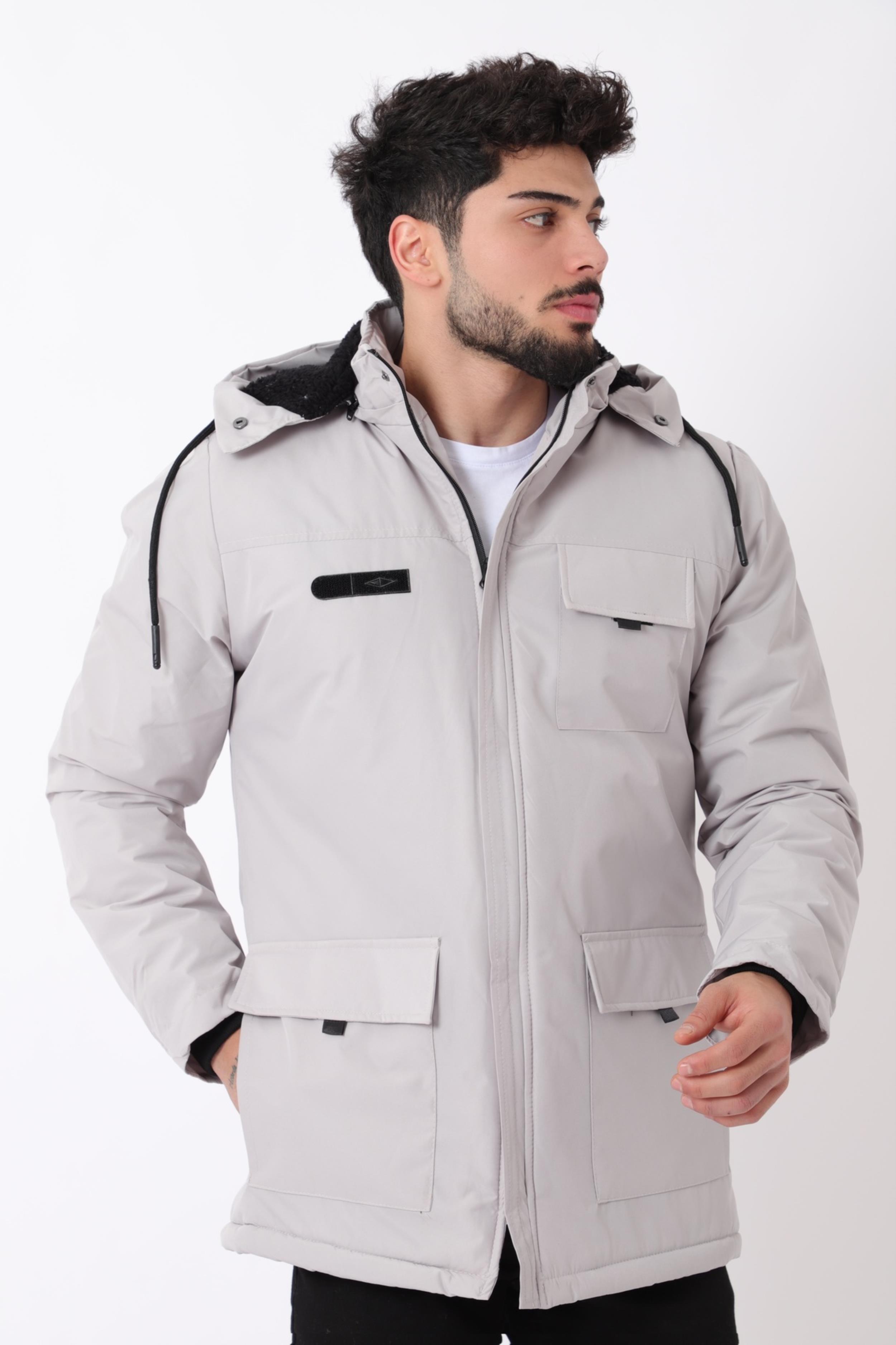 İçi Kürklü Torba Cepli Spor Likra Kumaş Mont PLDP 2988_50410