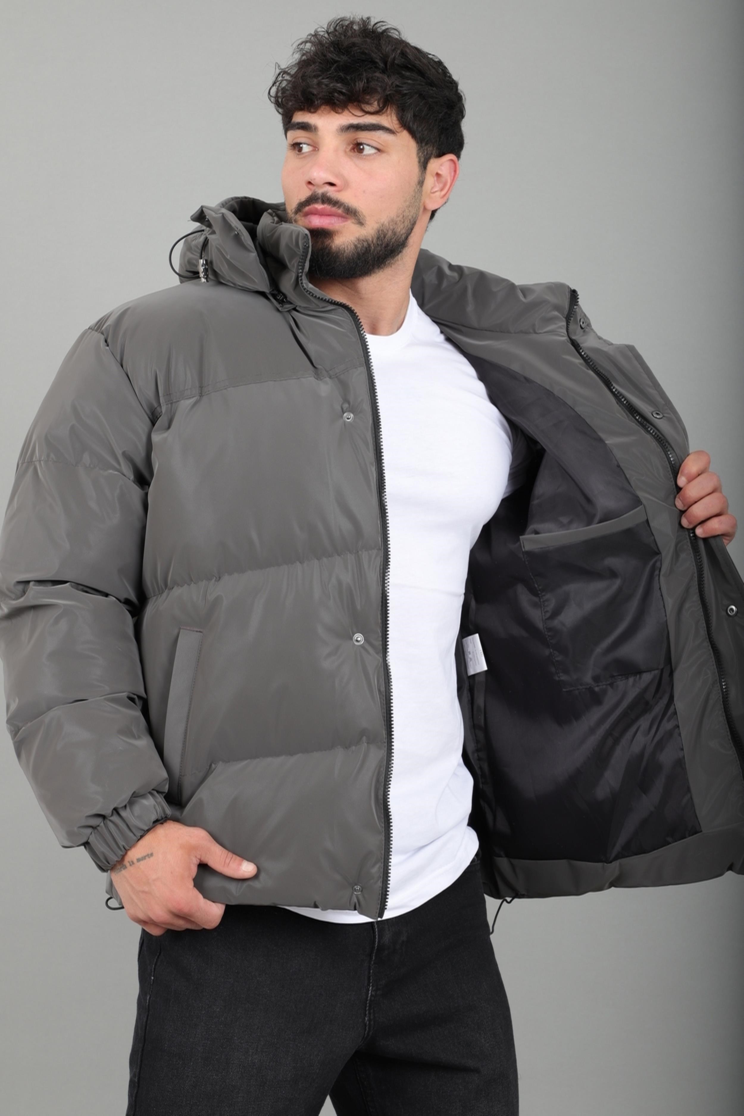 Oversize Nova Karbon Şişme Mont Kaban PLDP 3029_50512