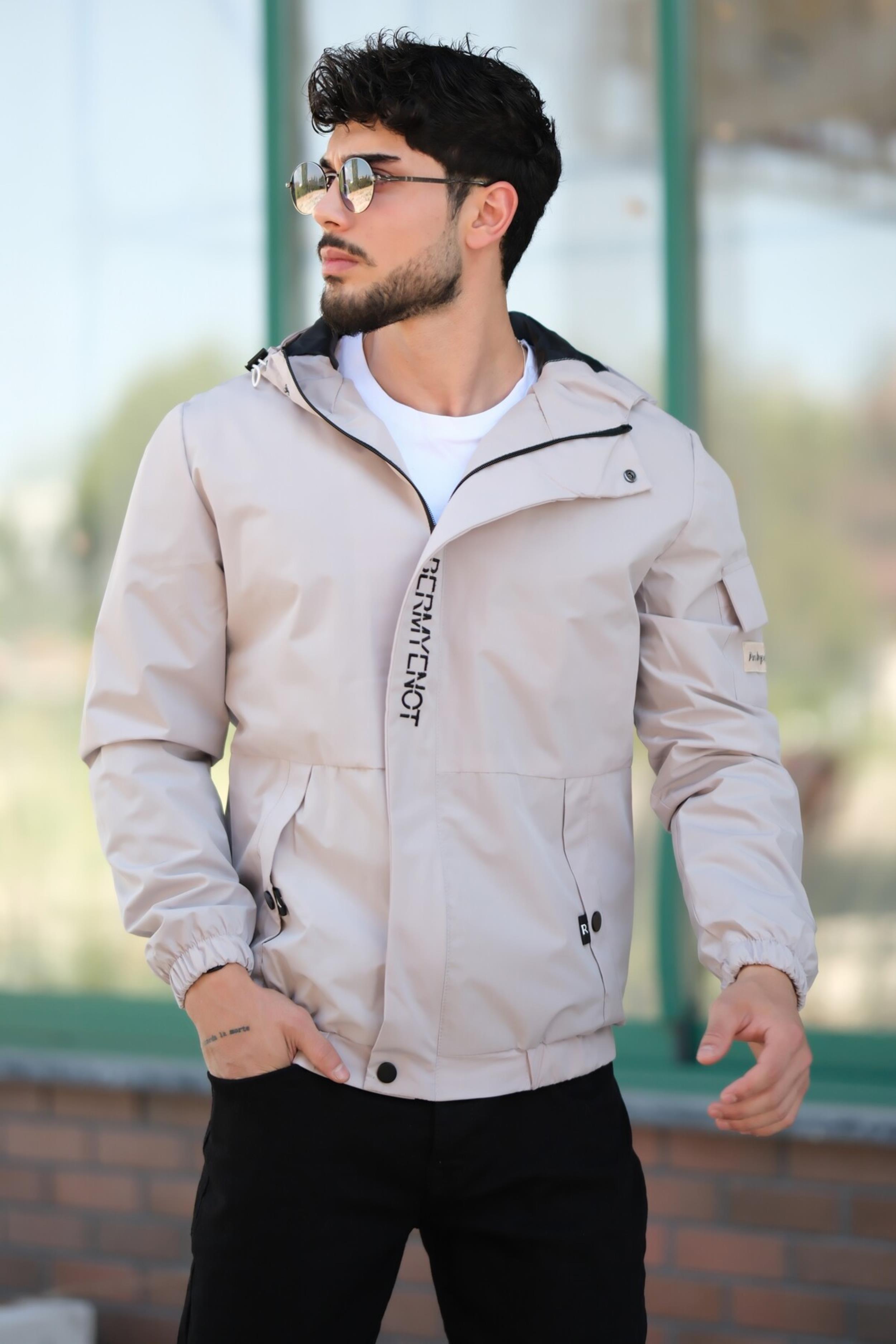 Stil Kombin Kol Cepli Baskılı Spor Likra Kumaş Yağmurluk Mevsimlik PLDP 2968_60262