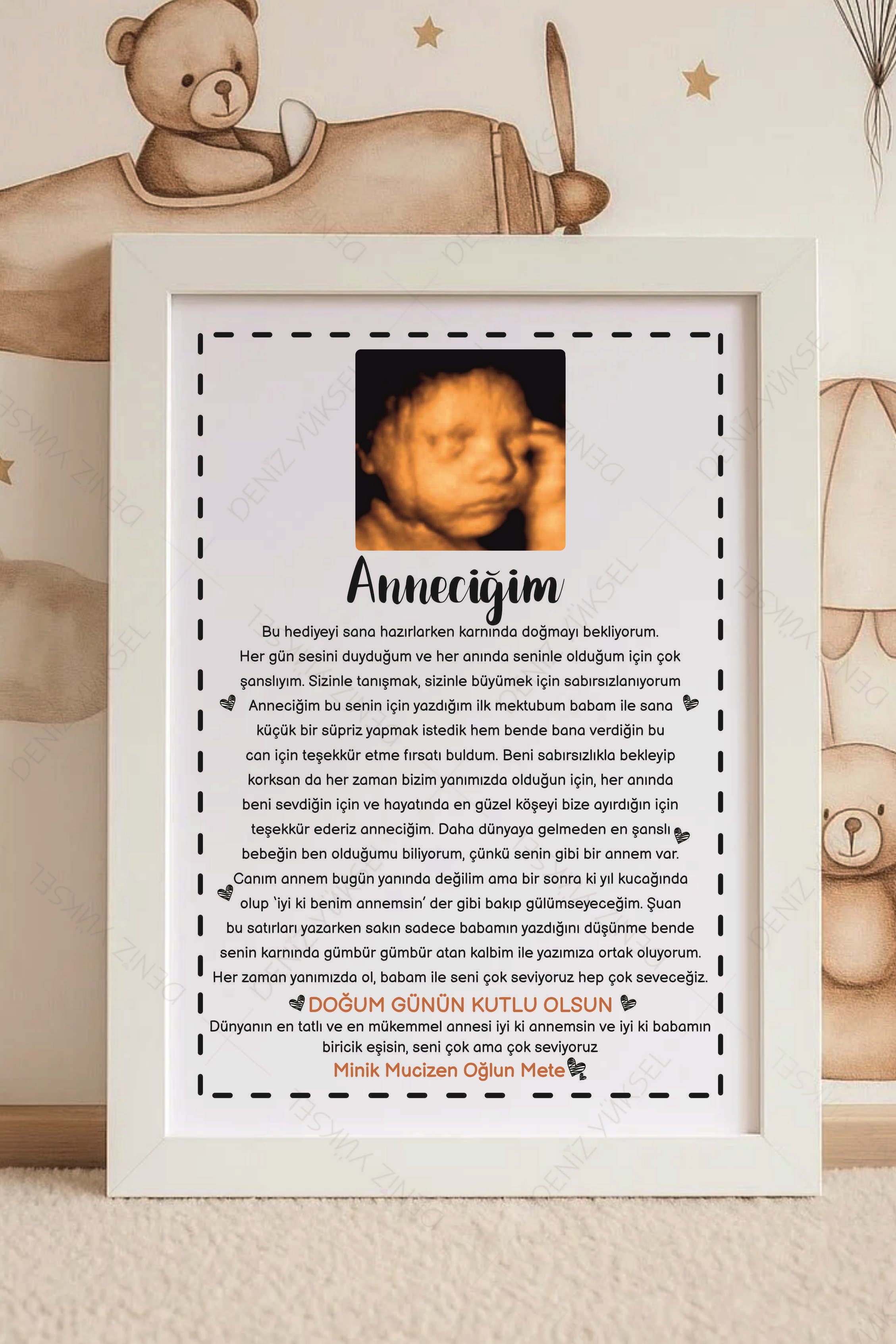 İyi ki Doğdun Anneciğim Anı Çerçevesi