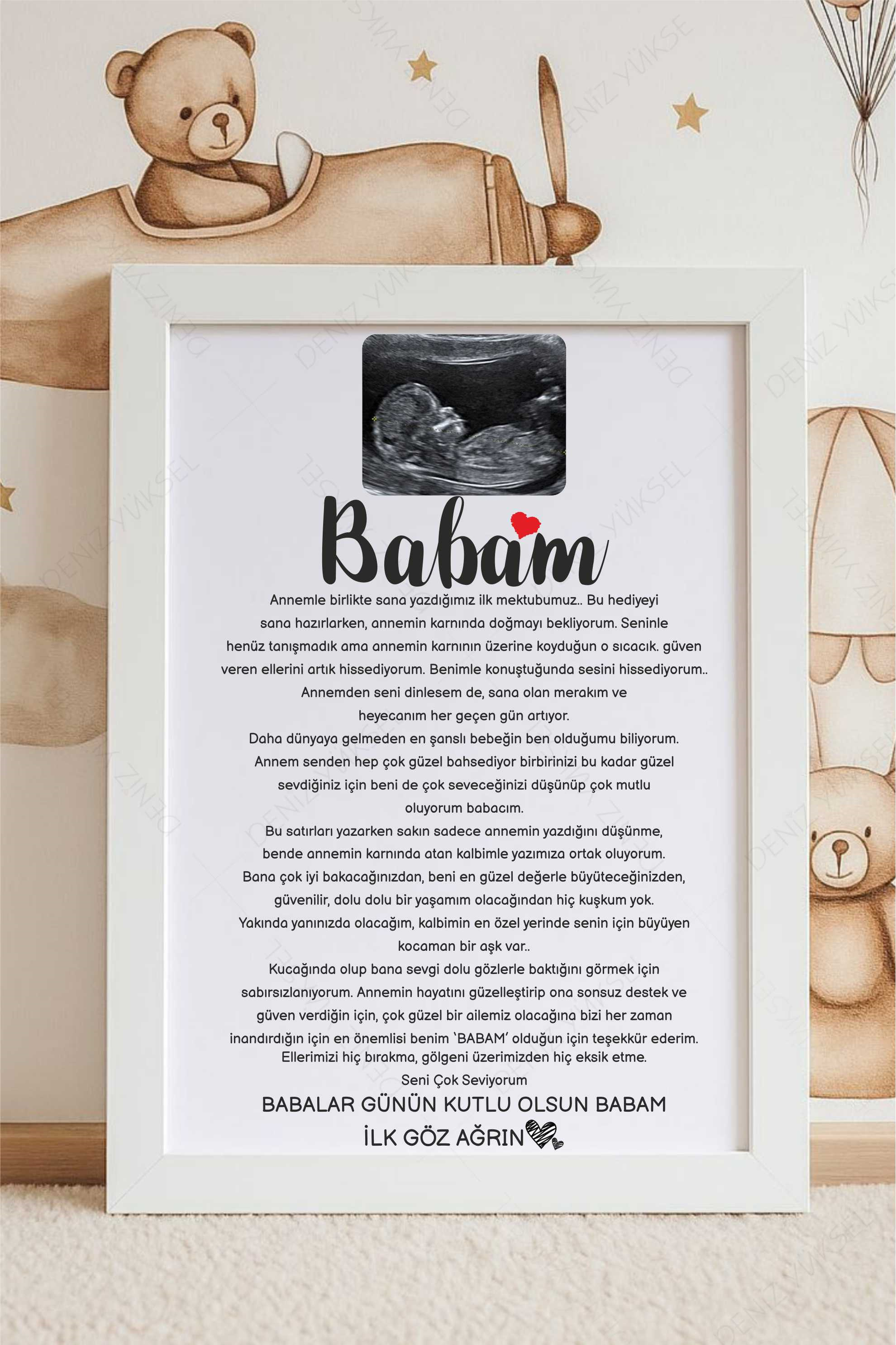 Merhametli Güzel Kalpli Babacığım Anı Çerçevesi