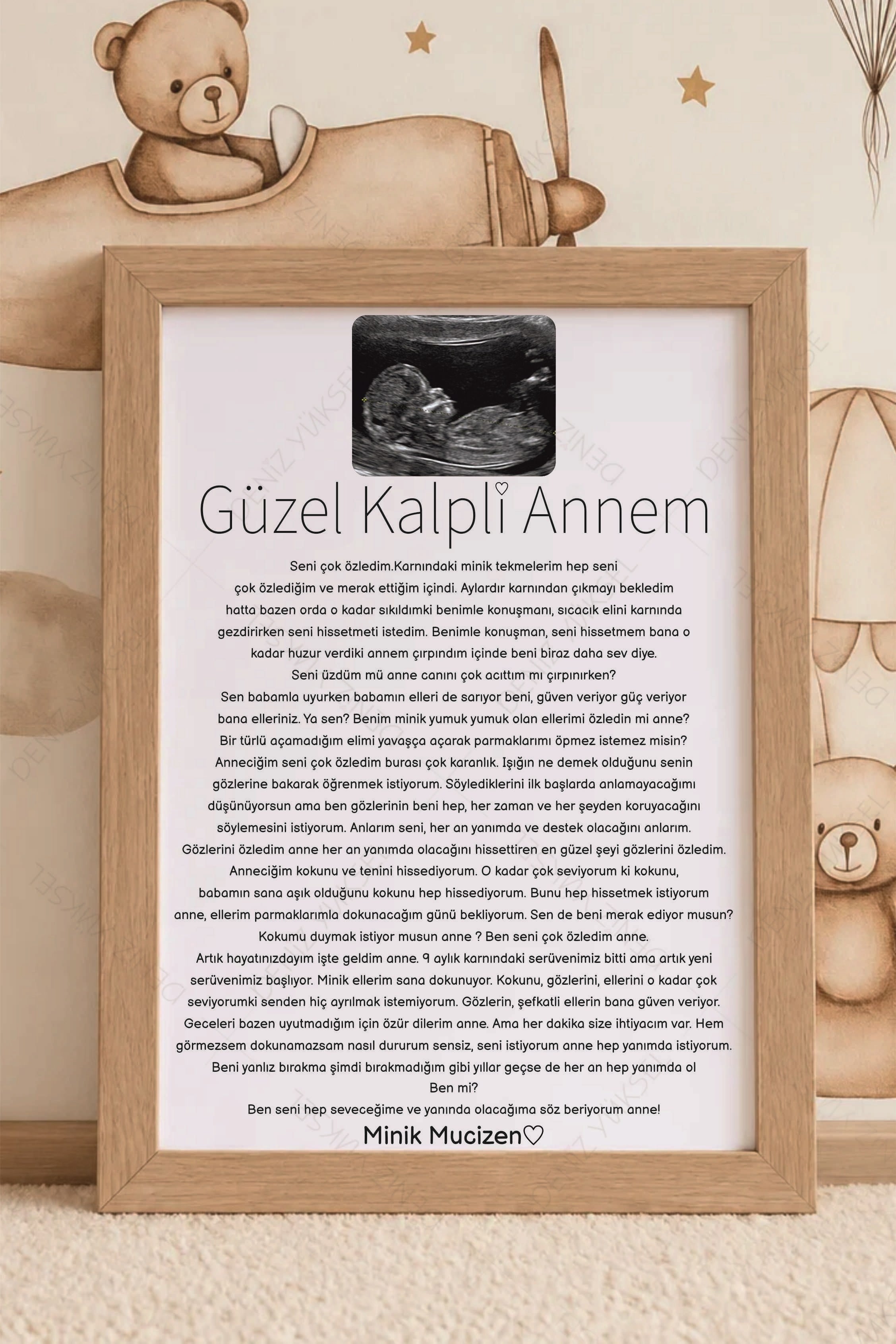 Güzel Kalpli Annem Anı Çerçevesi