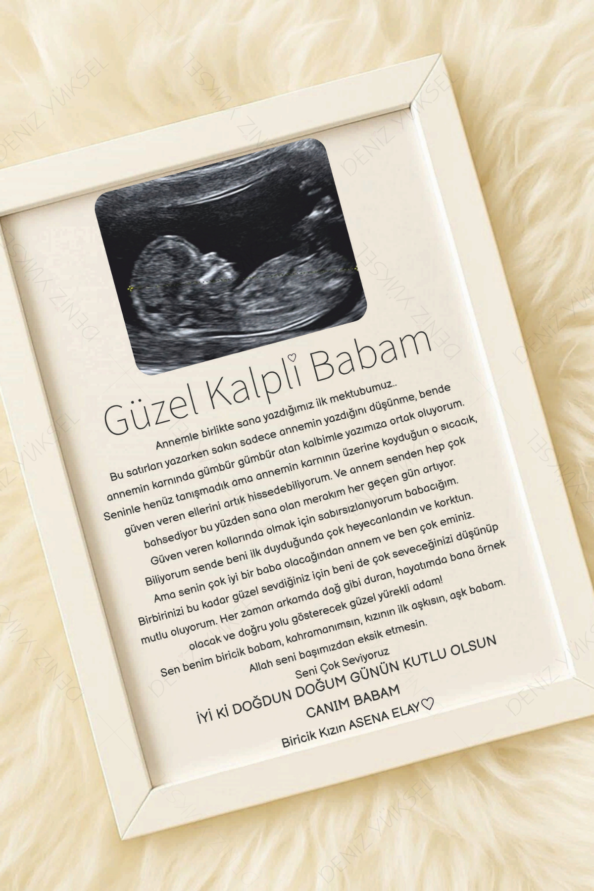 Güzel Kalpli Babam Anı Çerçevesi