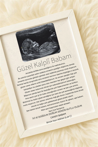 Güzel Kalpli Babam Anı Çerçevesi