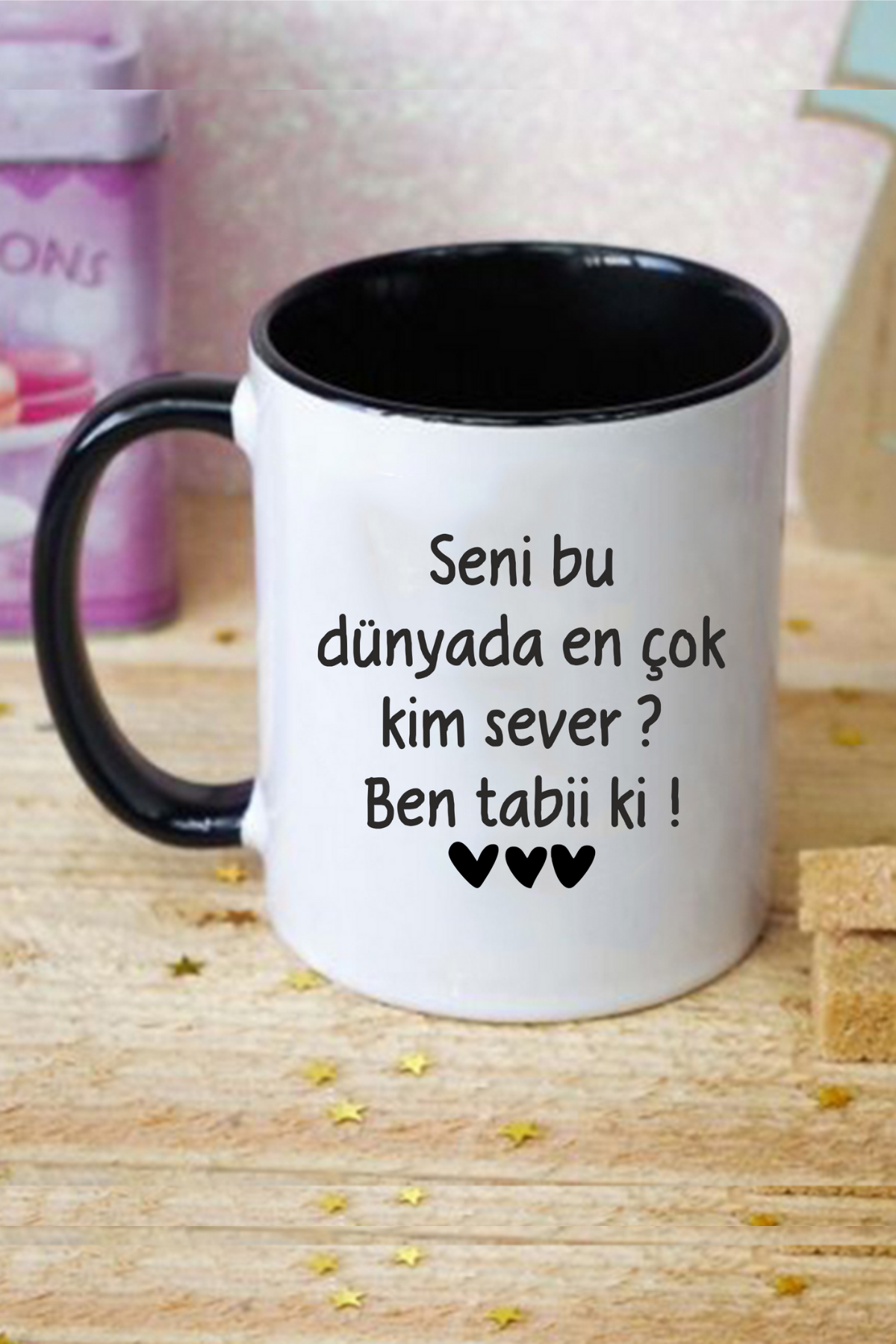 Seni Bu Dünyada En Çok Ben Severim Kupa Bardak