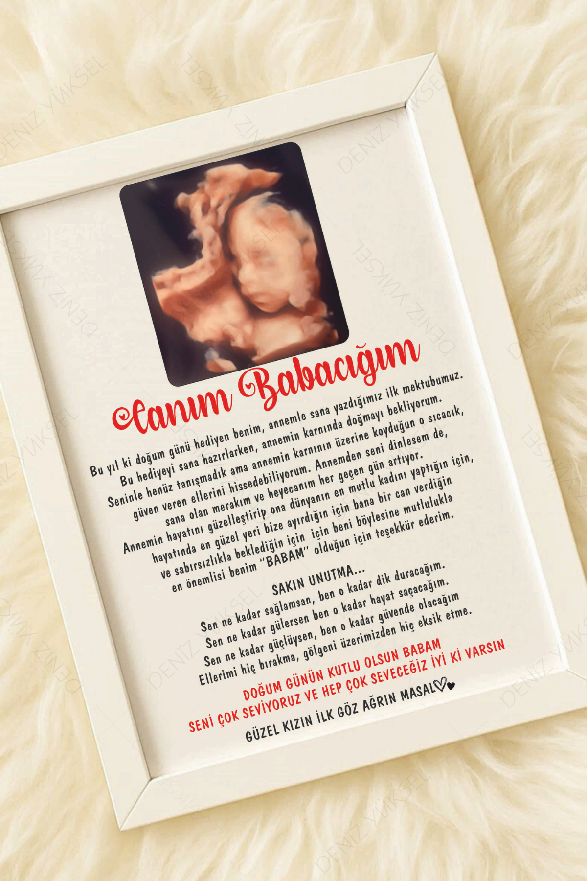 Bu Sana Yazdığım İlk Mektubum Anı Çerçevesi