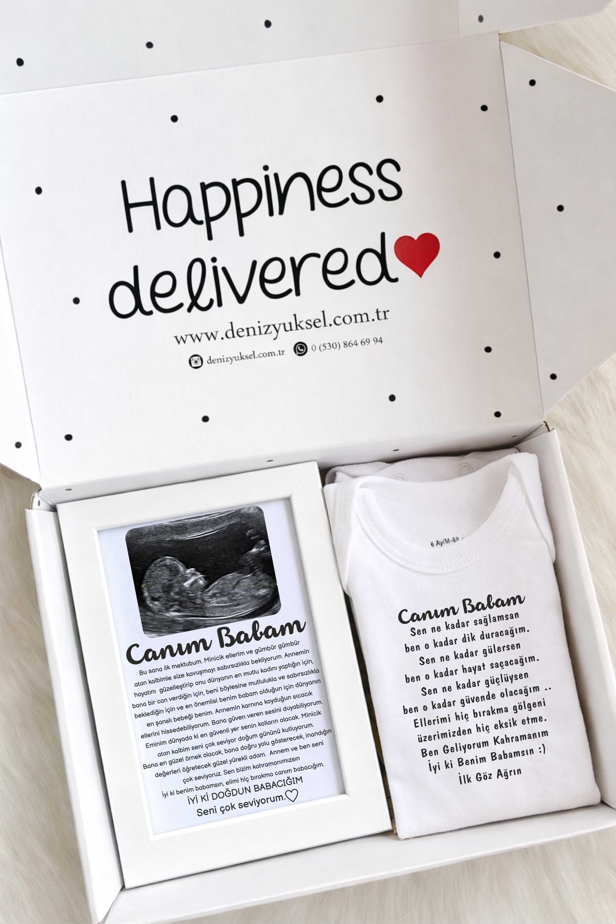 Canım Babacığım Hediye Kutusu Çerçeve ve Body
