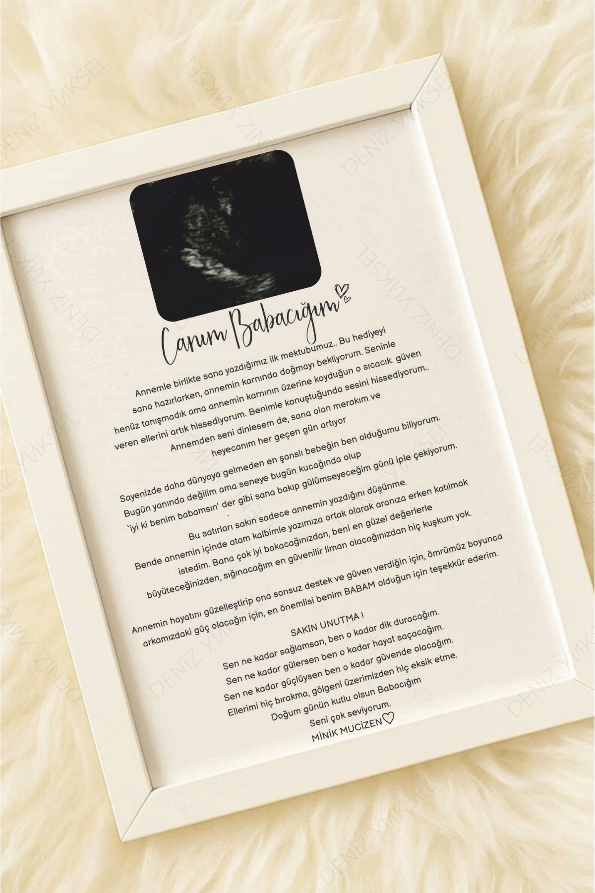 Doğum Günün Kutlu Olsun Babacığım Anı Çerçevesi