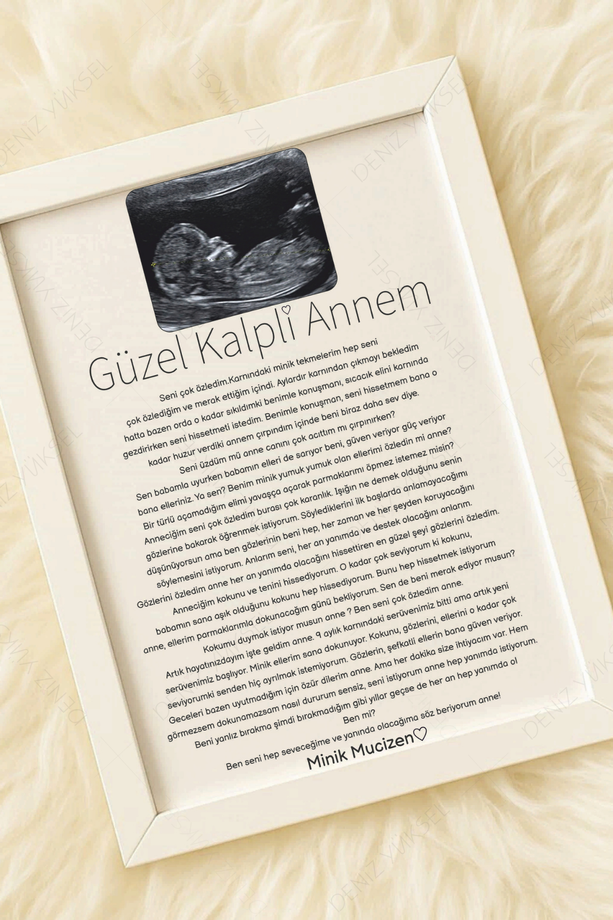 Güzel Kalpli Annem Anı Çerçevesi