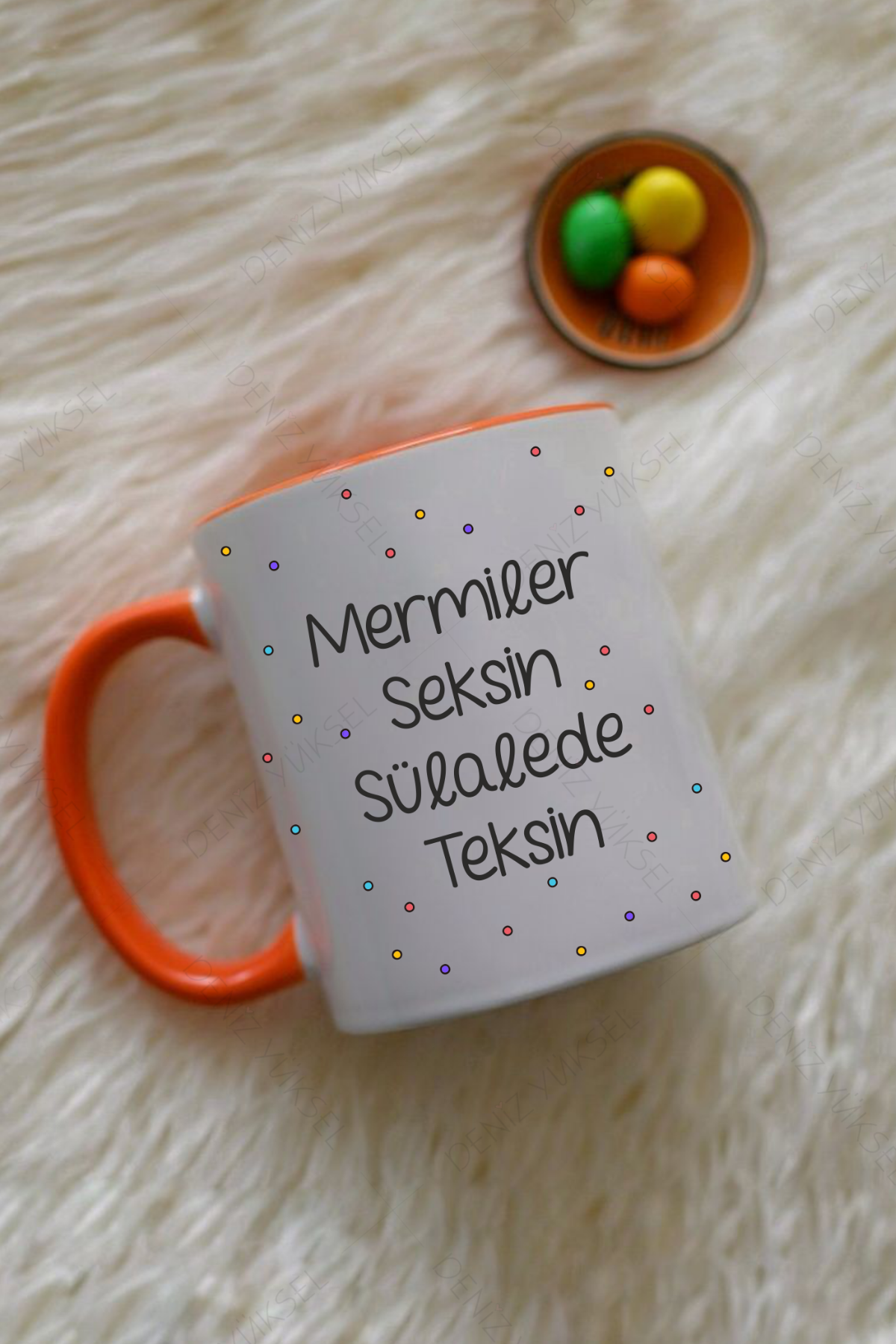 Sülalede Teksin Kırmızı Türk Kahvesi Fincanı