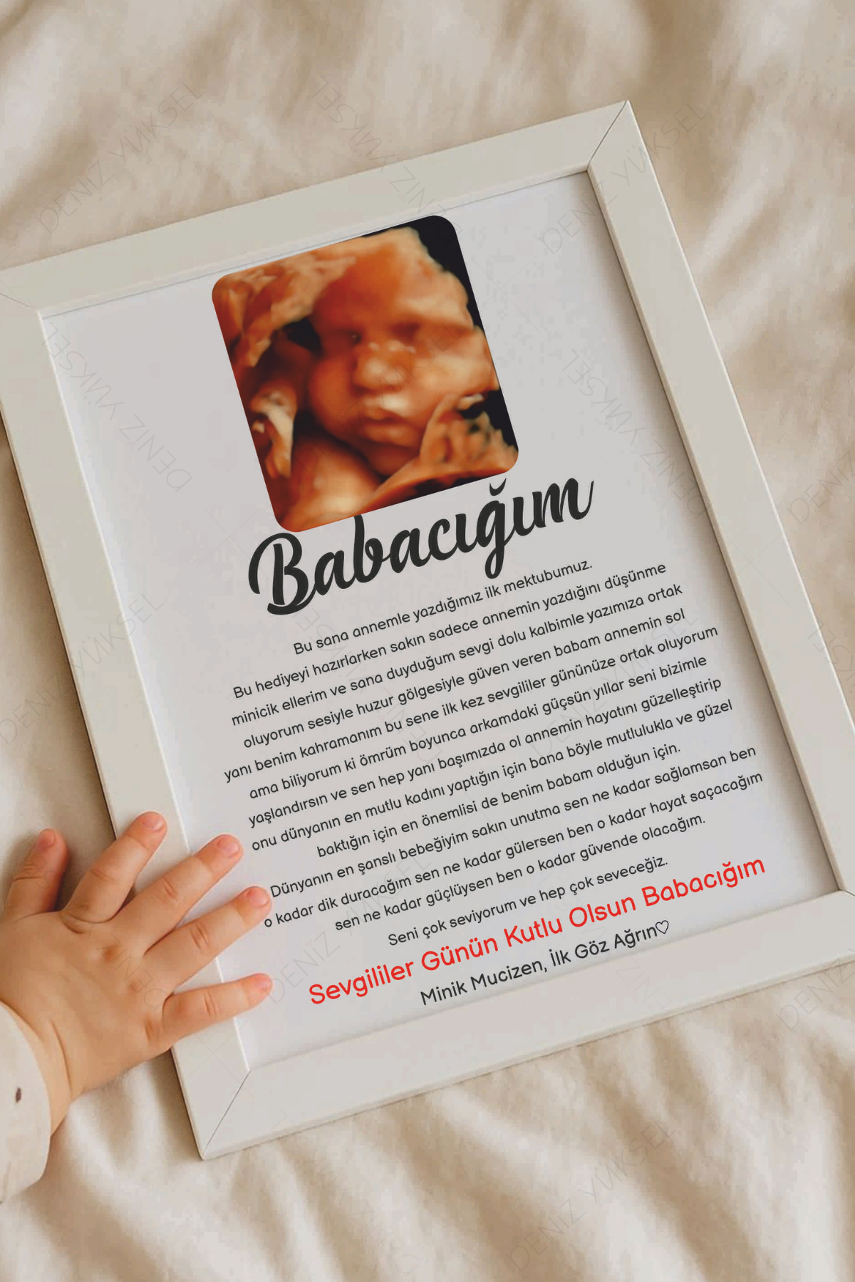 Babacığım Sevgililer Günün Kutlu Olsun Anı Çerçevesi