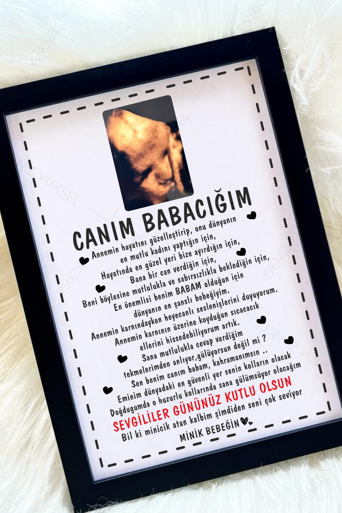Canım Babacığım Sevgililer Gününüz Kutlu Olsun Anı Çerçevesi