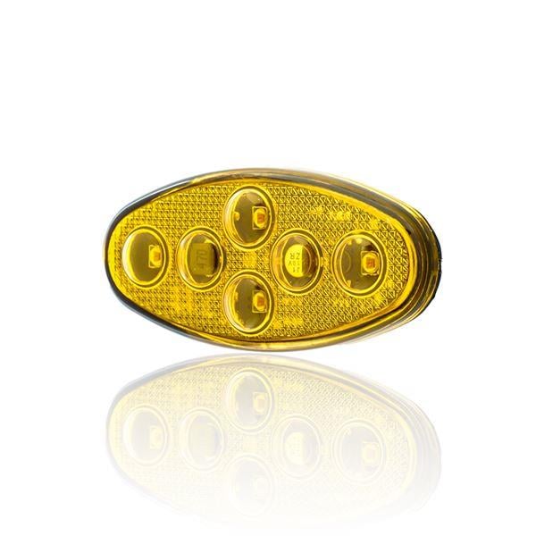12V 24V 4 LEDLİ SARI ELIPS 160 FLAS DK. 3M BANTLI MONTAJ SU GECIRMEZ