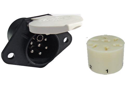 7LI S TİPİ PLASTİK TIR RÖMORK PRIZI DİŞİ TEMINALLI VE KONNEKTÖRLÜ YEDILI