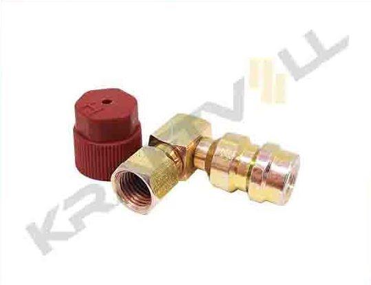 ADAPTOR 1/4 SAE 90° YÜKSEK BASINC KIRMIZI KAPAKLI (5 ADET)