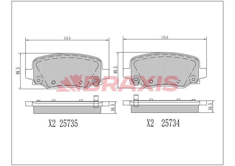 ARKA FREN BALATASI JEEP CHEROKEE (KL) 2.0CRD 4X4 14> 2.4 4X4 13>