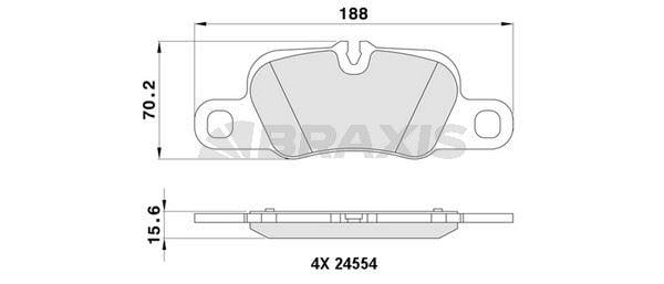 ARKA FREN BALATASI PORSCHE PANAMERA 970 911 14>