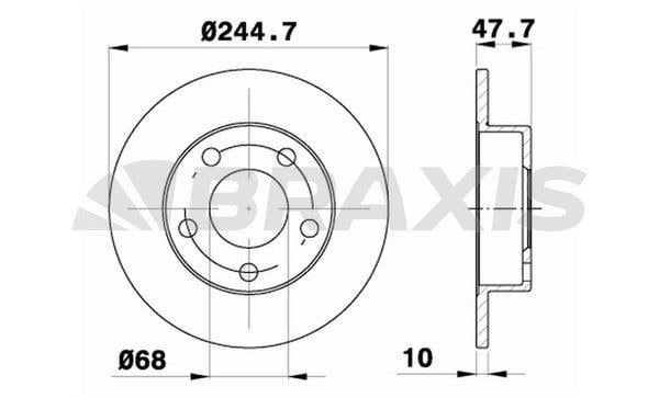 ARKA FREN DISK AYNASI PASSAT 1.8 20V 1.9TDI 2.5TDI 2.3 VR5 2.8 30V 97>